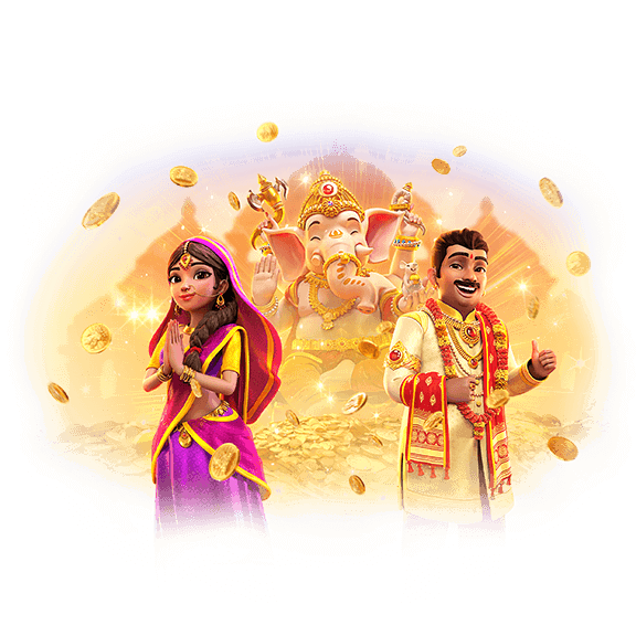 Ganesha Fortune PG SLOT ฮีโร่เปิดเกม พระพิฆเนศทองคำประทับกลางวิหารหรูหรา โทนมงคลอินเดีย